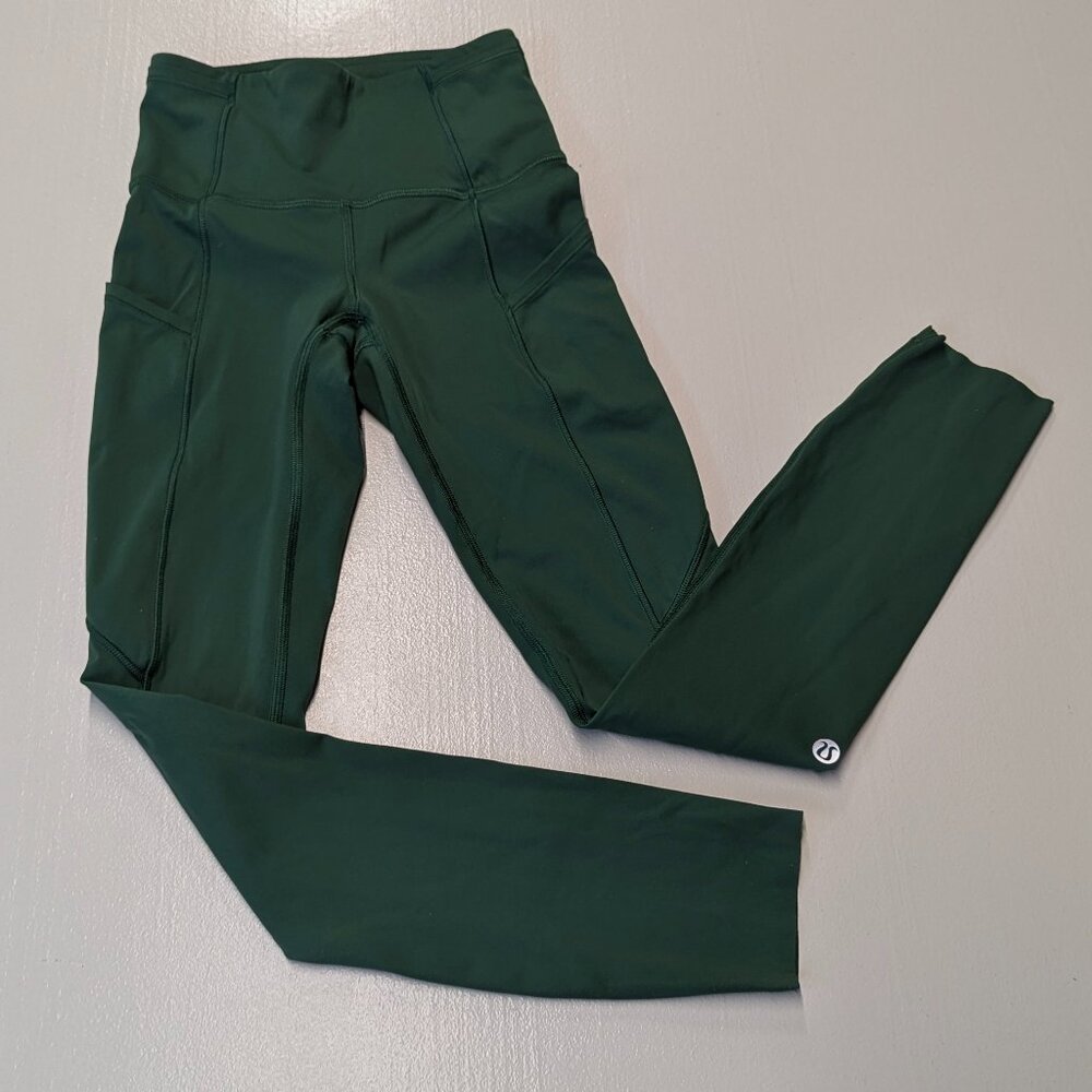 Lululemon "Like New" Fast and Free High-Rise Tight 25" Everglade Green Size 0